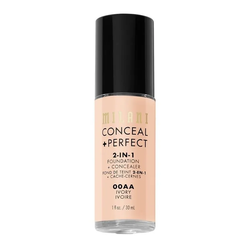 Milani conceal + perfect 2-in-1 puder za lice 00AA aa ivory