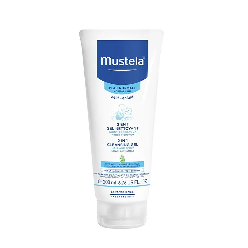 Mustela 2u1 šampon za pranje kose i tela, 200ml