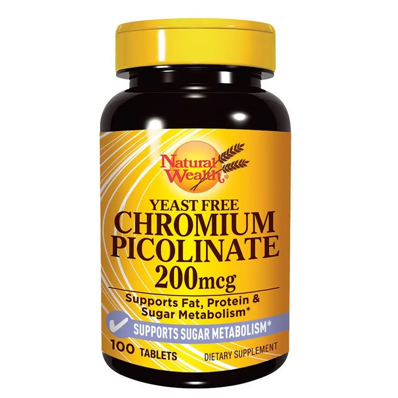 Natural Wealth Hrom pikolinat, 100 tableta
