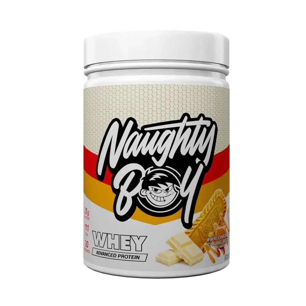 Naughty Boy advanced whey 900g white chocolate caramel biscuit