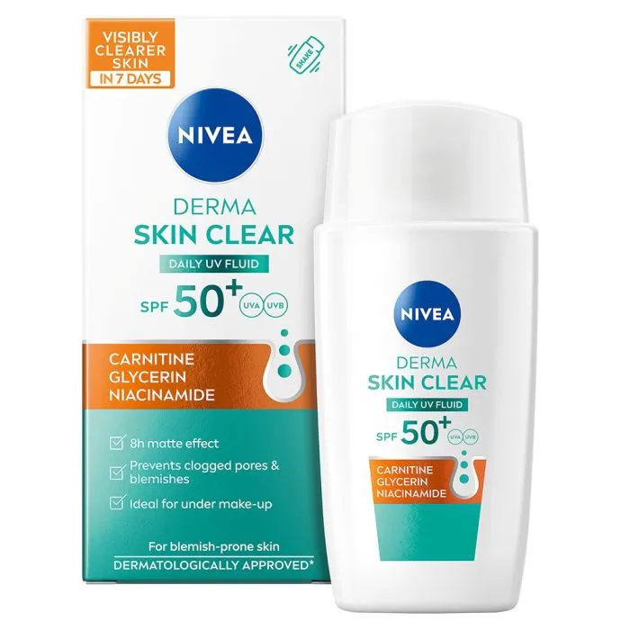 Nivea Derma Skin Clear dnevni UV fluid SPF 50+ 30ml