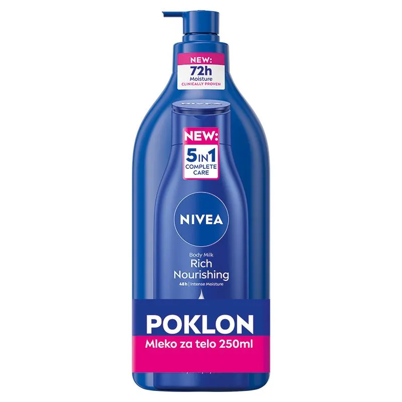 Nivea mleko za telo 625ml + 250ml gratis