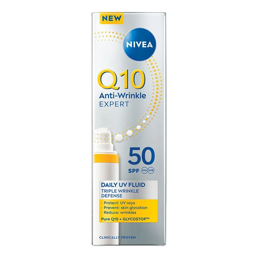 Nivea Q10 dnevni UV Fluid protiv bora SPF50, 40ml