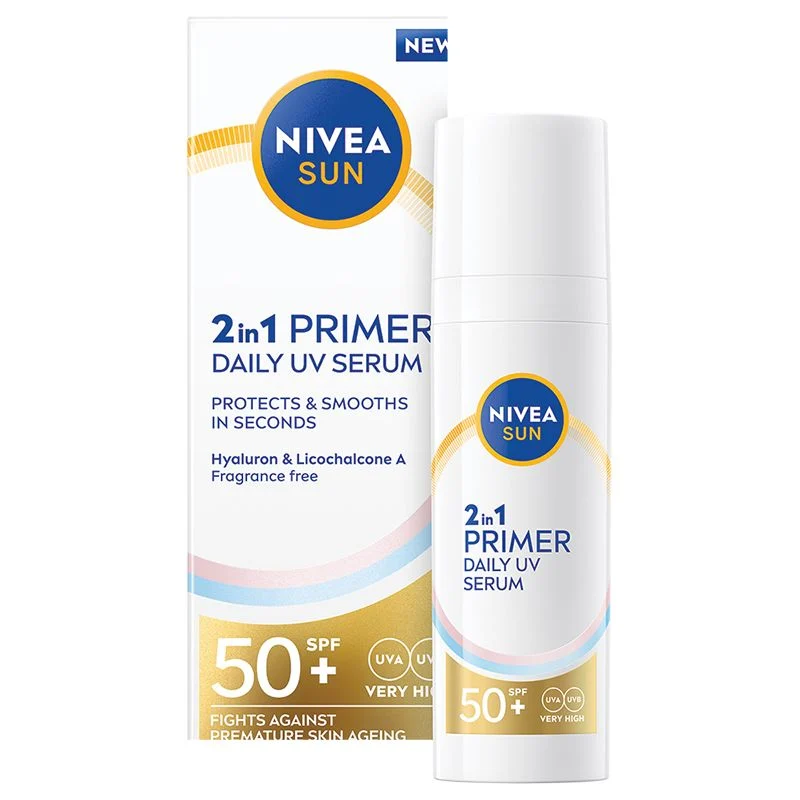Nivea Sun 2u1 PRIMER Daily UV serum za zaštitu kože lica od sunca SPF 50+ 30ml