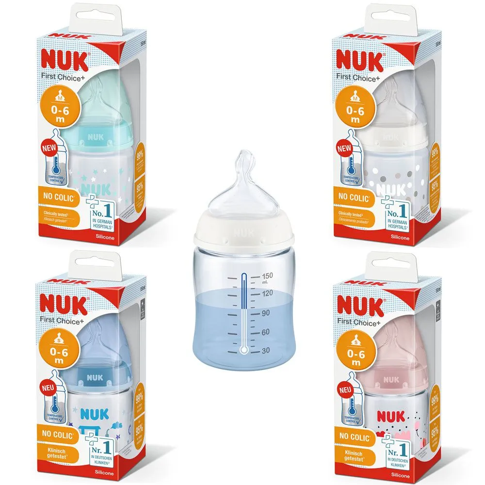 Nuk Fc+ Flašica plastična 150ml silikon 0-6 meseci, sa indikatorom temperature