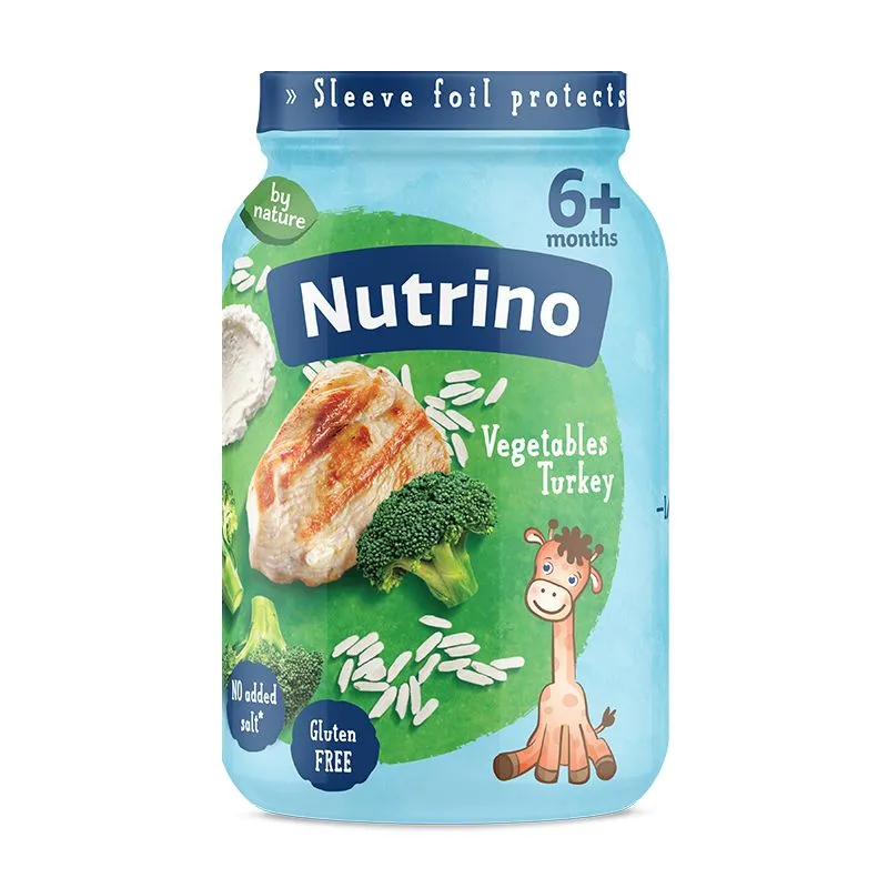 Nutrino kašica od šargarepe i krompira sa ćuretinom, pirinčem i brokolijem, 6+, 190g