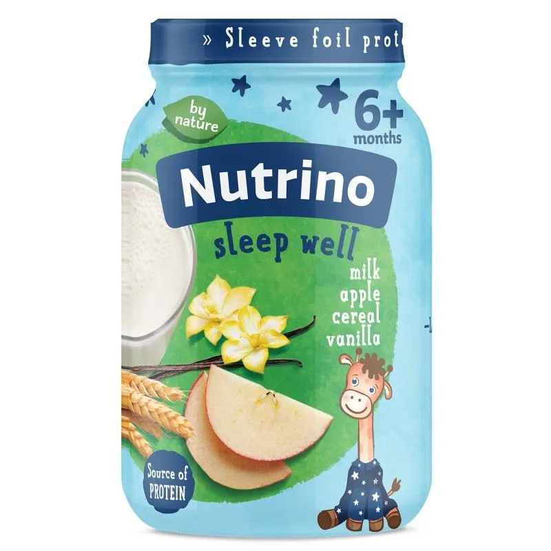 Nutrino mlečna kašica sa jabukom, pšenicom i vanilom 6m+,190g