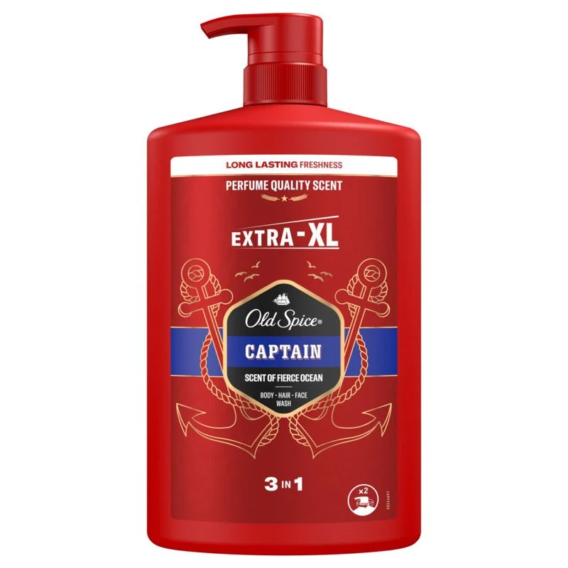 Old Spice Captain gel za tuširanje i šampon, 1000 ml