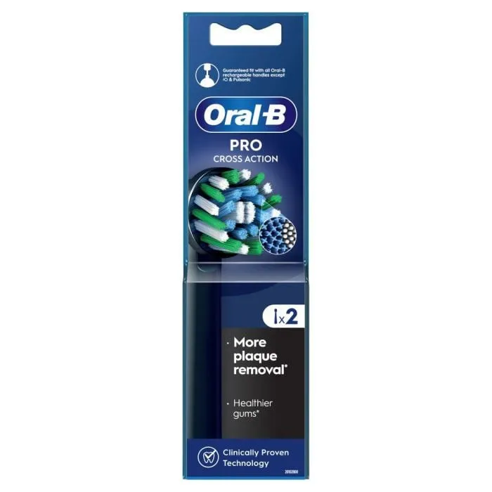 Oral-B Cross Action - Black Edition zamenske glave za električnu četkicu za zube, 2 komada