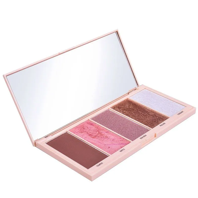 Paleta rumenila, bronzera i hajlajtera I heart Revolution Praline 18g