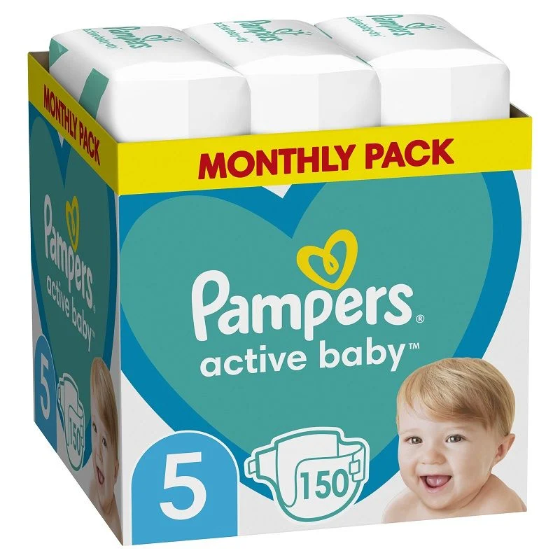 Pampers Active Baby pelene (mesečni box) veličina 5, 11-16kg, 150kom