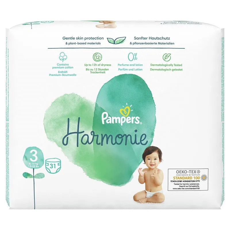 Pampers Harmonie pelene vp 3 Midi 31 kom