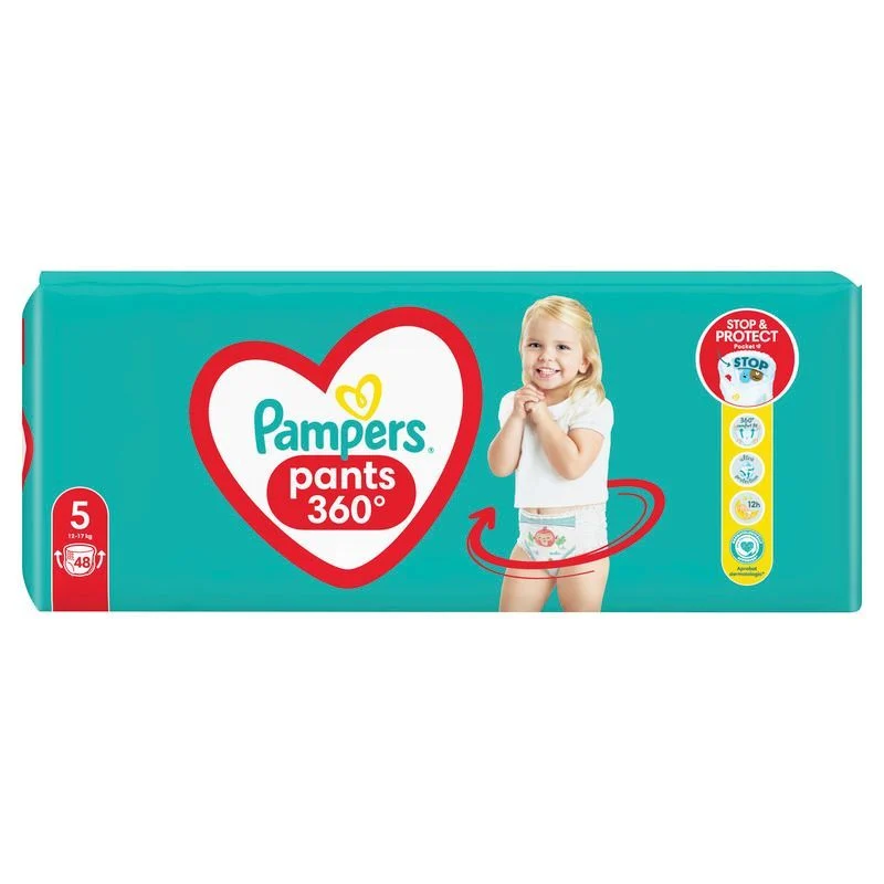 Pampers Jumbo Pack Junior Pants pelena za bebe, Veličina 5 (12-18kg), 48kom