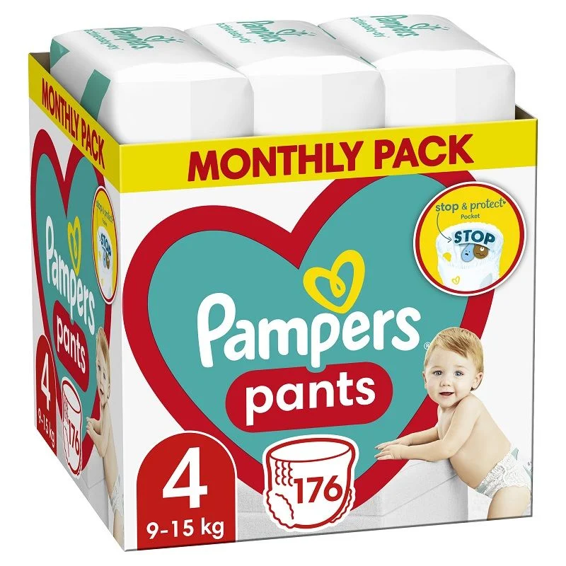 Pampers Pants pelene (mesečni box) veličina 4, 9-15 kg, 176kom