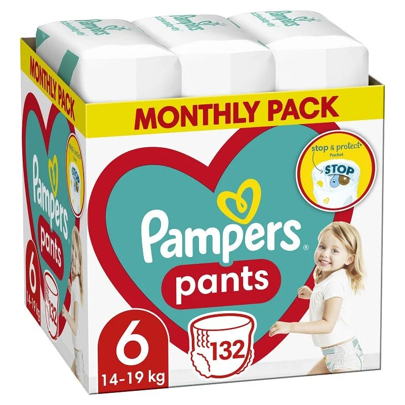 Pampers Pants pelene (mesečni box) veličina 6, 15+ kg, 132kom