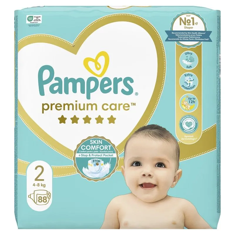 Pampers Premium Care pelene veličina 2, 88kom, 4kg-8kg