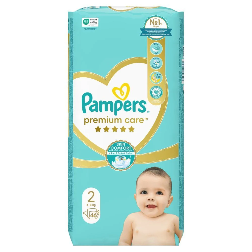 Pampers Premium Care, veličina 2, 46 kom, 4kg-8kg