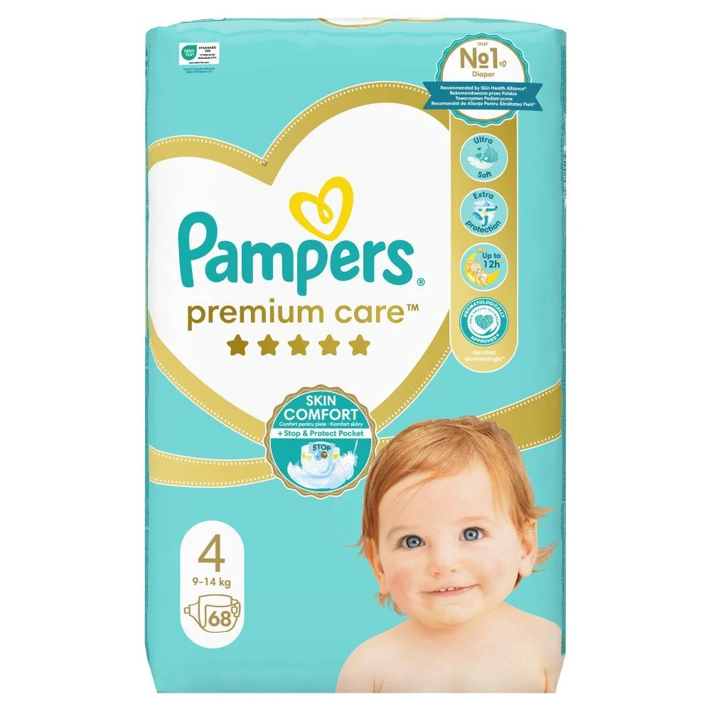 Pampers Premium Care, veličina 4, 68 kom, 9-14kg