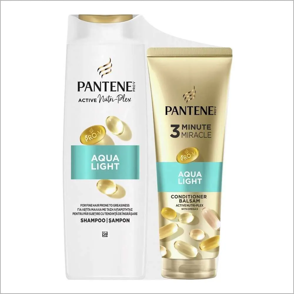 Pantene Pro-V Aqualight promo pakovanje (šampon za masnu kosu, 400 ml i 3 Minute Miracle regenerator 220ml)