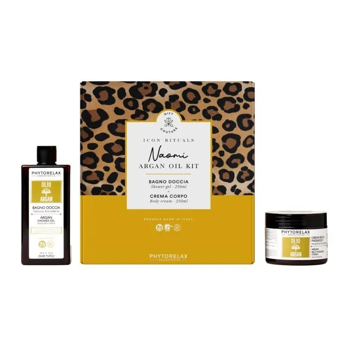 Phytorelax Naomi Argan Oil set (gel za tuširanje, 250 ml + krema za telo, 250 ml)