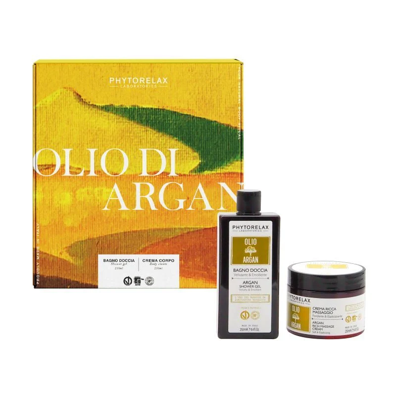 Phytorelax poklon set argan (tuš gel 250ml, losion za telo 250ml)