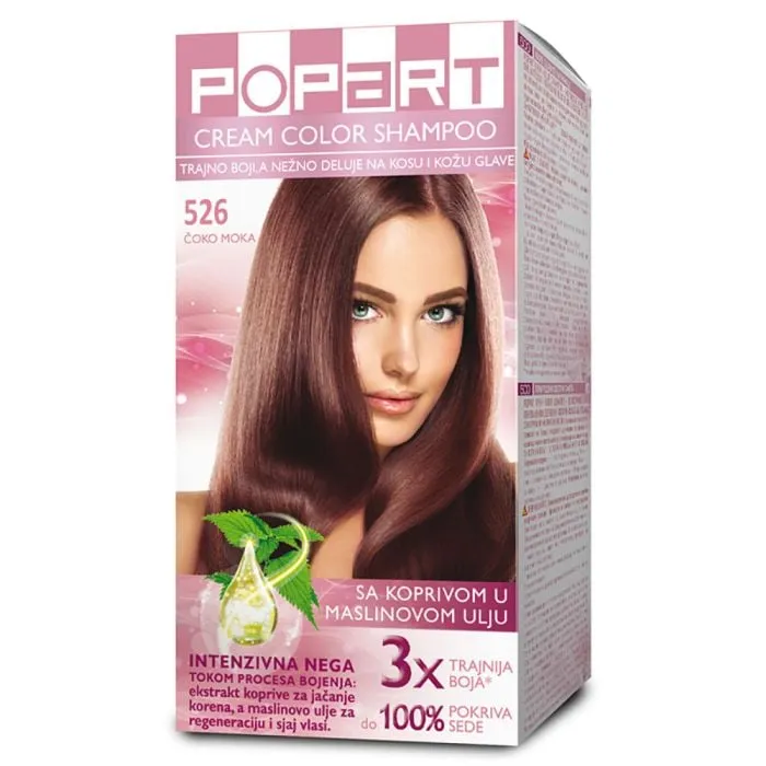 Popart cream color šampon 526 - čoko moka
