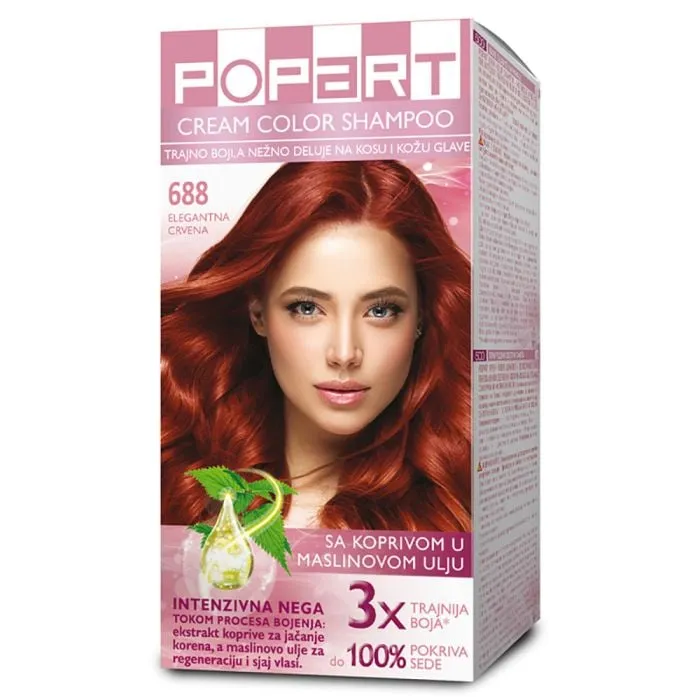 Popart cream color šampon 688 - elegantna crvena