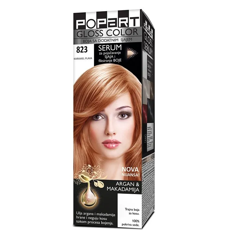 Popart Gloss 823 karamel plava boja za kosu 