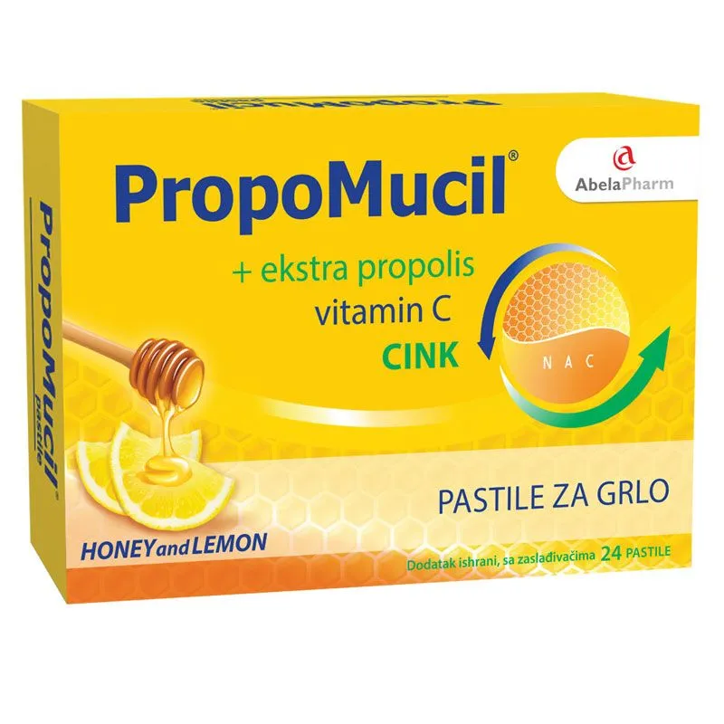 PropoMucil® pastile med I limun,  24 pastile