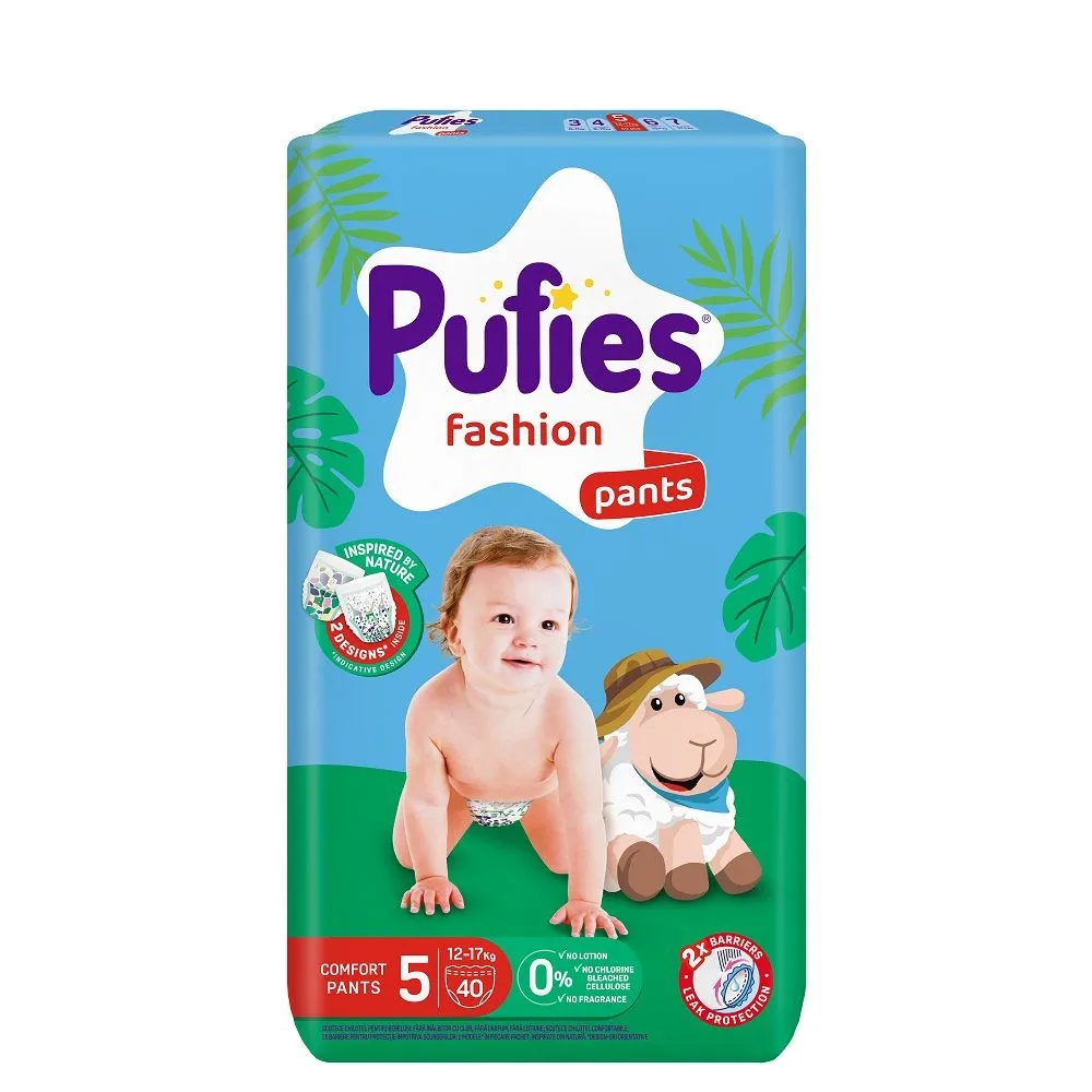 Pufies Fashion pants pelene 5, 12-17kg, 40 kom