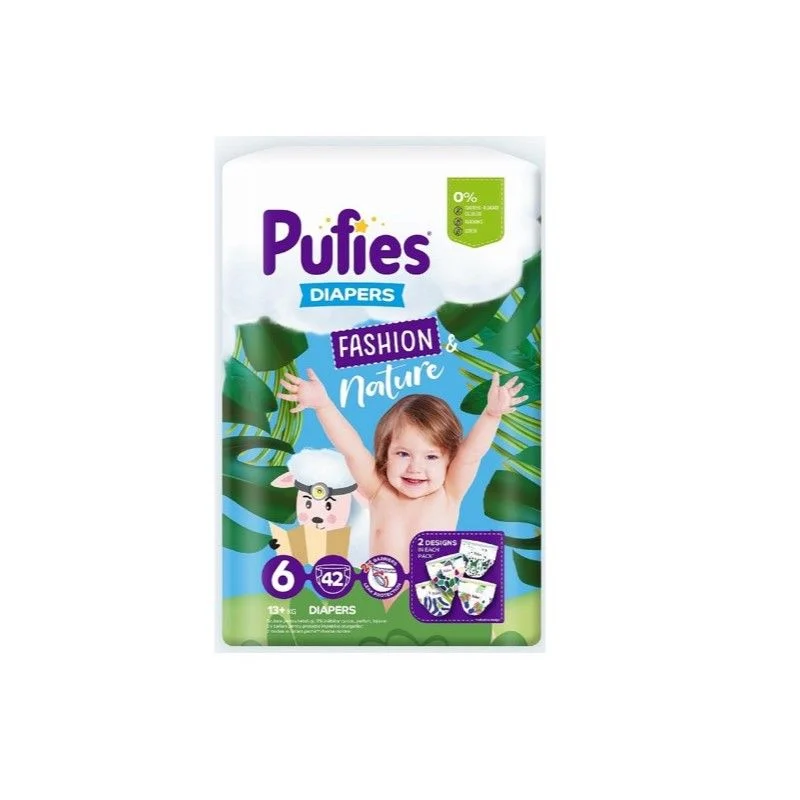 Pufies Fashion&Nature Maxi pack pelene extra large 42 komada 6 (13+kg)