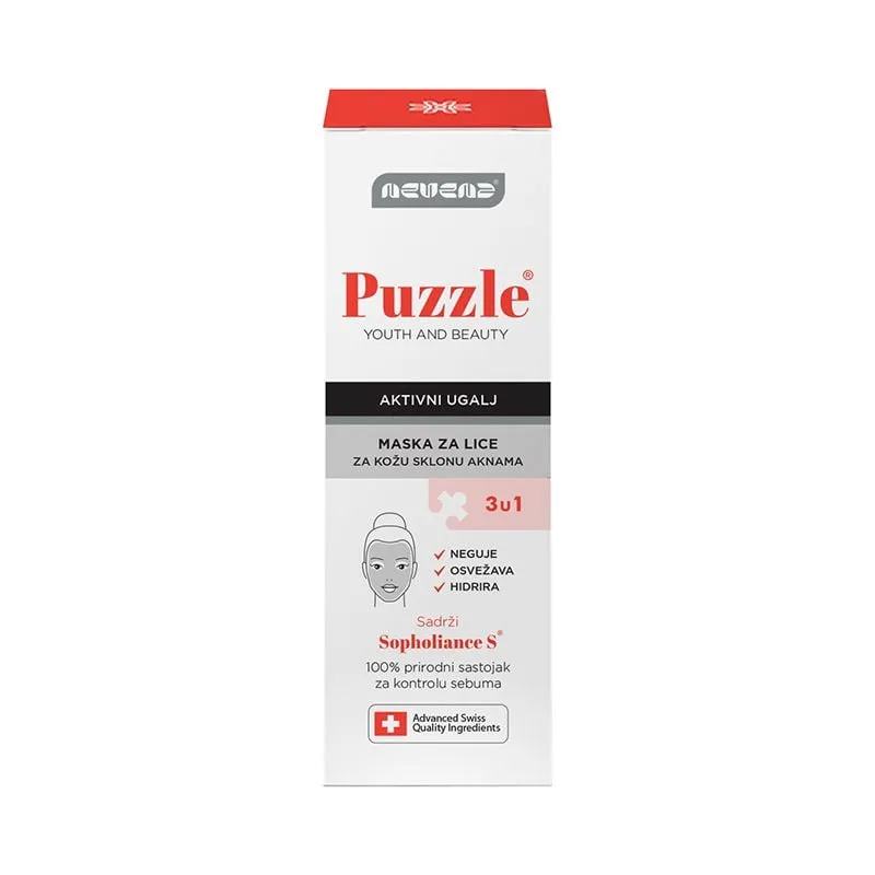 Puzzle maska za lice sa aktivnim ugljem 50ml