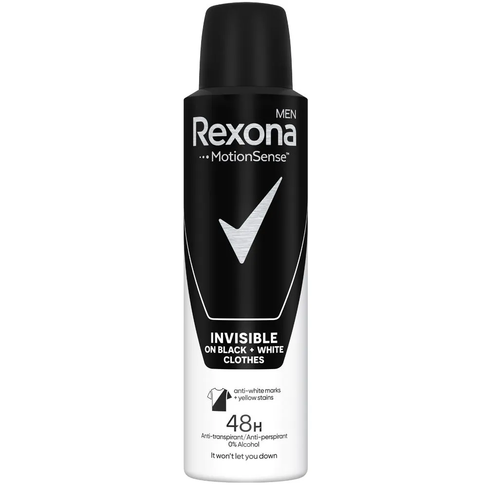 Rexona Invisible Black & White Dezodorans u spreju za muskarce 150 ml