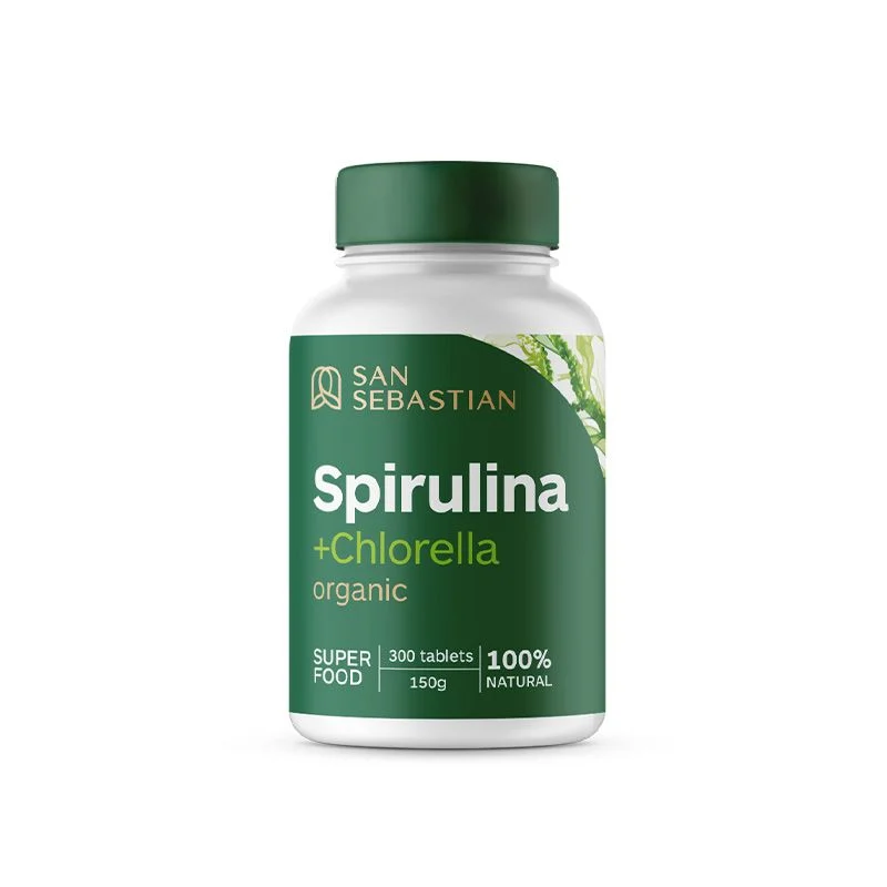 San Sebastian Spirulina + Chlorella, 300 tableta