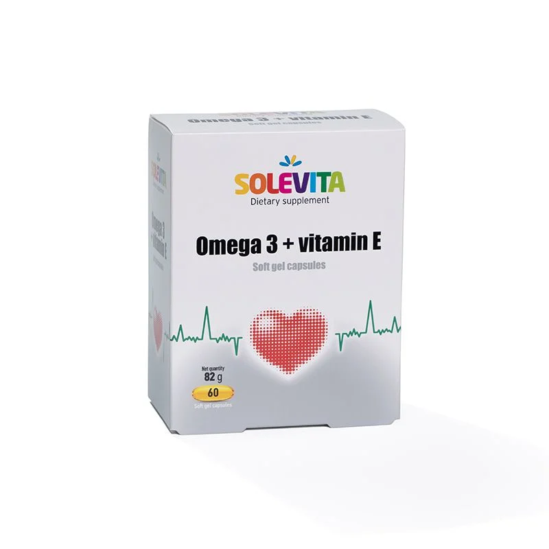 Solevita omega 3 + vitamin e, 60 soft gel kapsula