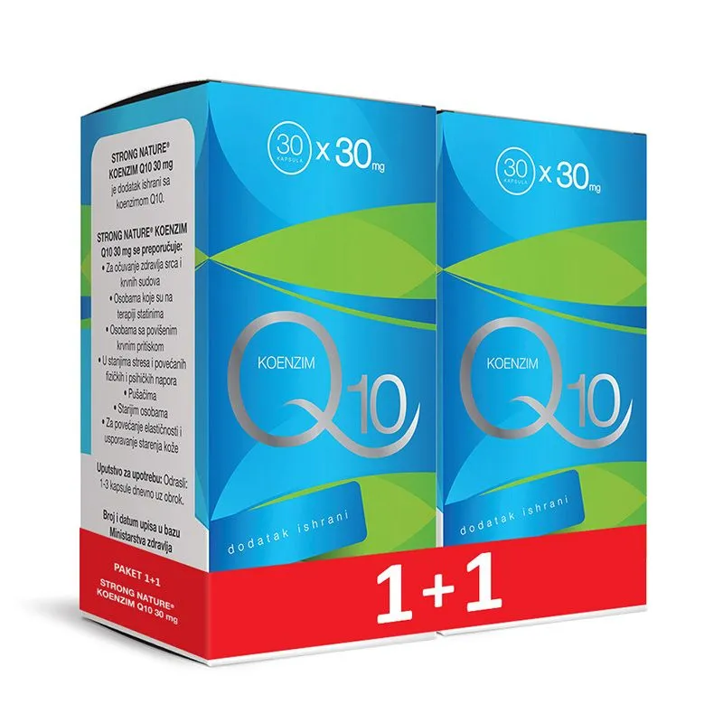 Strong Nature Paket Koenzim Q 10 30 mg, 30 kapsula, 1+1