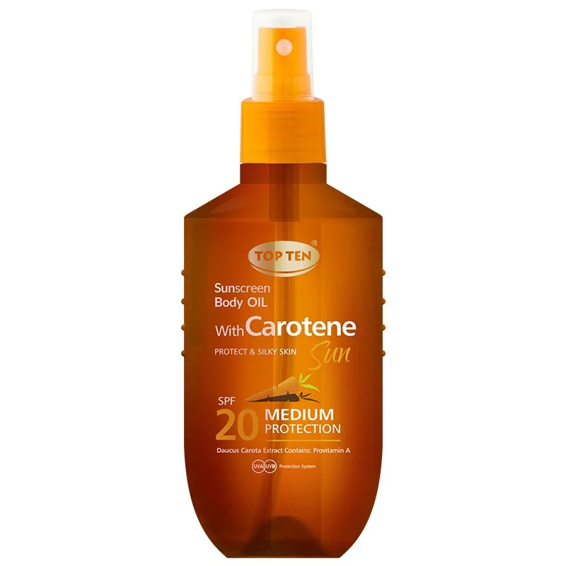 Top Ten ulje za sunčanje na bazi carotena spf 20 150ml u spreju