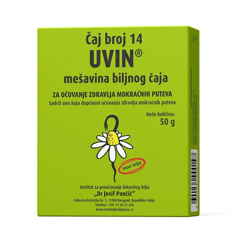 UVIN® – mešavina biljnog čaja za očuvanje zdravlja mokraćnih puteva (Čaj broj 14)  50g