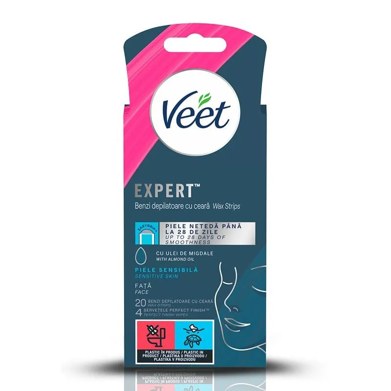 Veet Easy Strip trake za depilaciju lica 20 komada