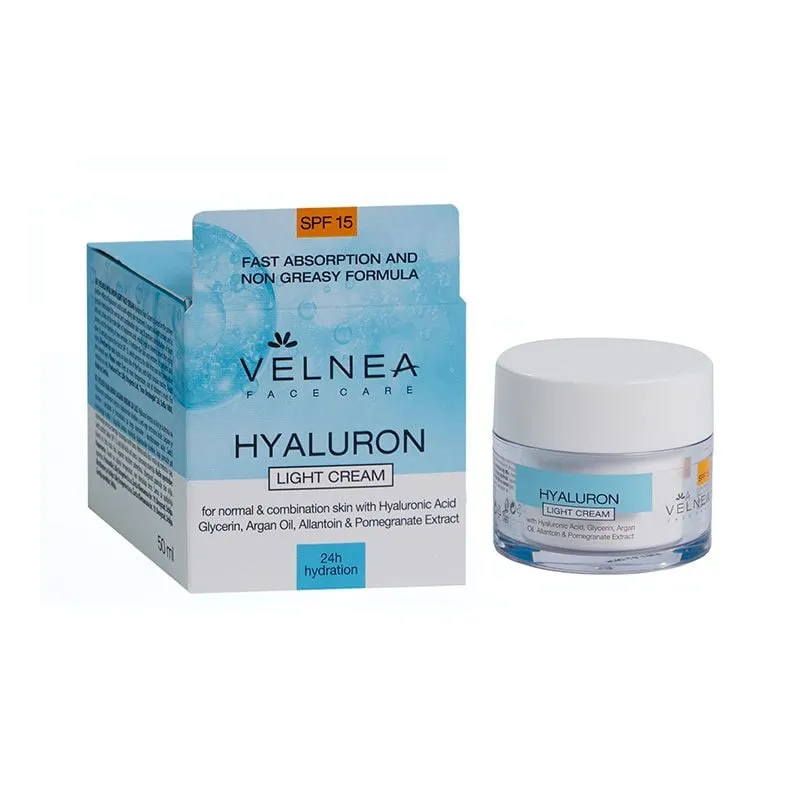 Velnea hijaluron lagana krema za lice spf15 50ml