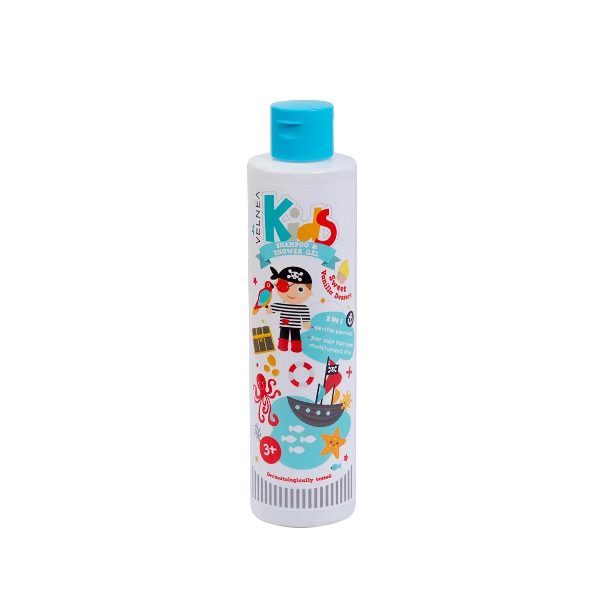 Velnea  kids 2u1 šampon i gel za tuširanje za dečake vanila 250ml