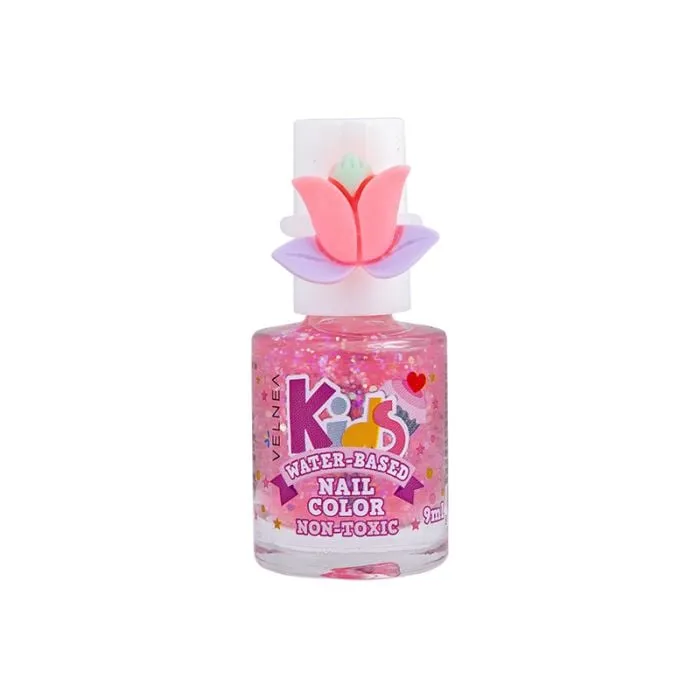 Velnea Kids lak za nokte roze glitter 9ml