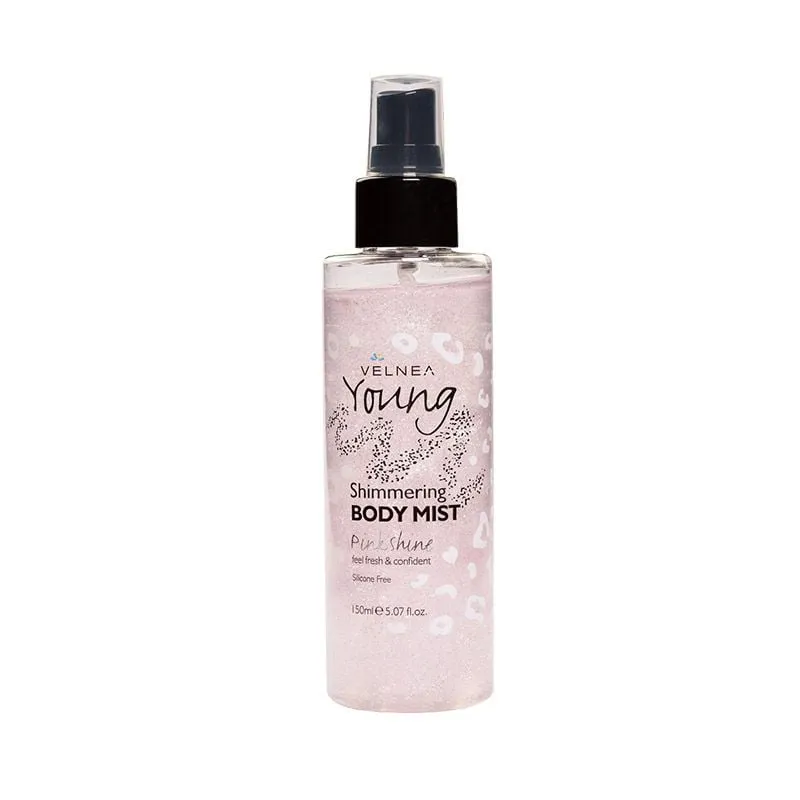 Velnea Young Mist za telo srebrne šljokice 150ml