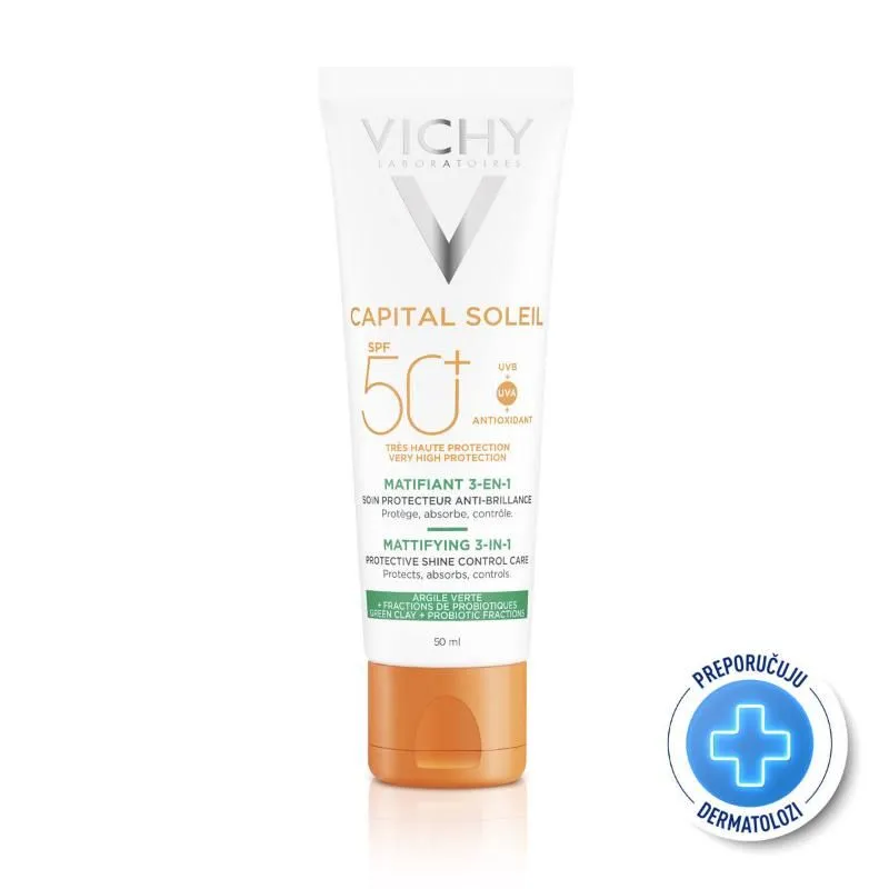 Vichy Capital Soleilmat nega 3u1 spf 50, 50ml