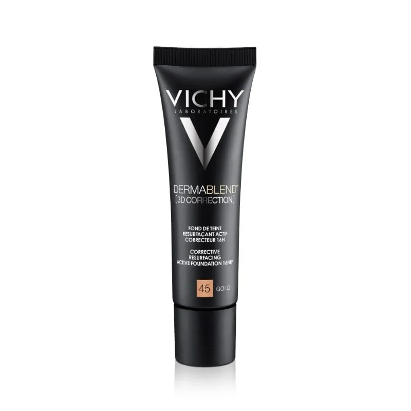 Vichy dermablend 3d korektivni puder za masnu kožu, 45 Gold