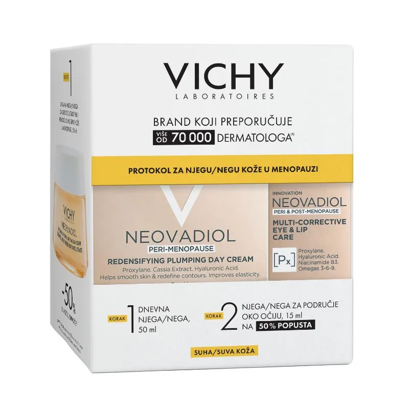 Vichy Winter promo, Neovadiol krema 50ml, suva koža + Neovadiol krema za oči 15ml