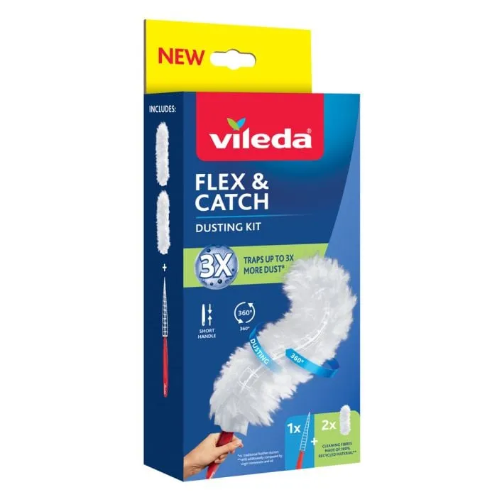 Vileda Flex and Catch set kratka drška (+2 dopune)
