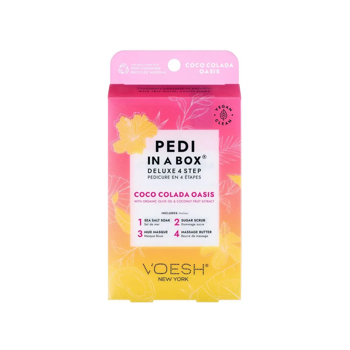 Voesh Pedi In A Box Coco Colada pedikir u 4 koraka (35g, 20g, 20g, 15.5g)