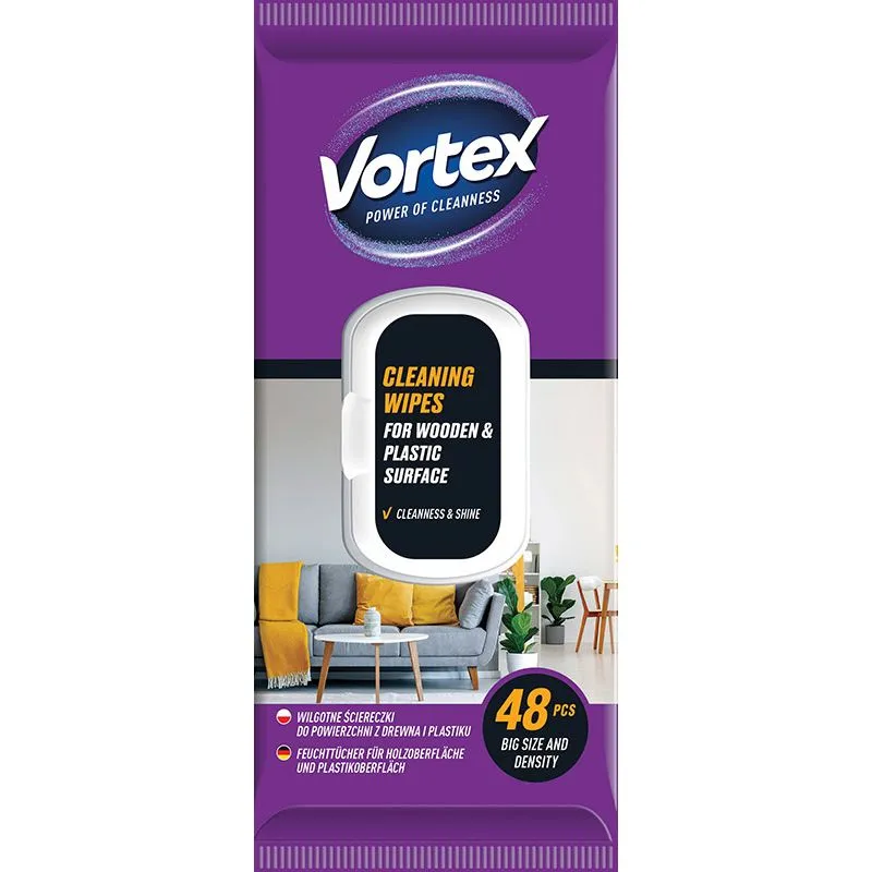 Vortex vlažne maramice za drvo i plastiku 48 komada