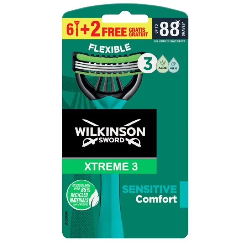 Wilkinson brijač Xtreme3 Sensitive 6+2 kom